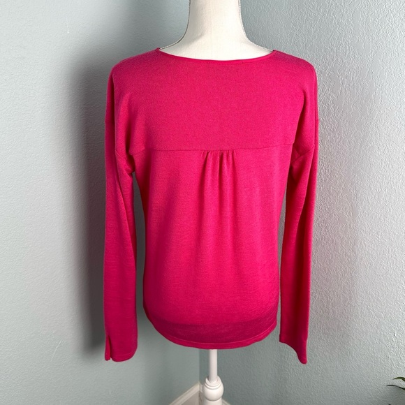 Sanctuary Sweater Size M Dark Pink V-Neck Long Sleeves Lightweight - Picture 7 of 12